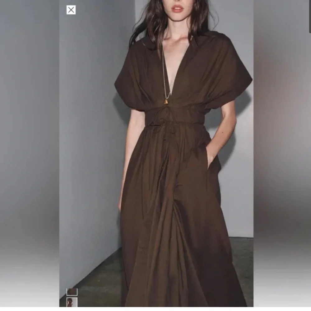 Zara NWT pleated midi dress 9479/249 - Picture 5 of 10